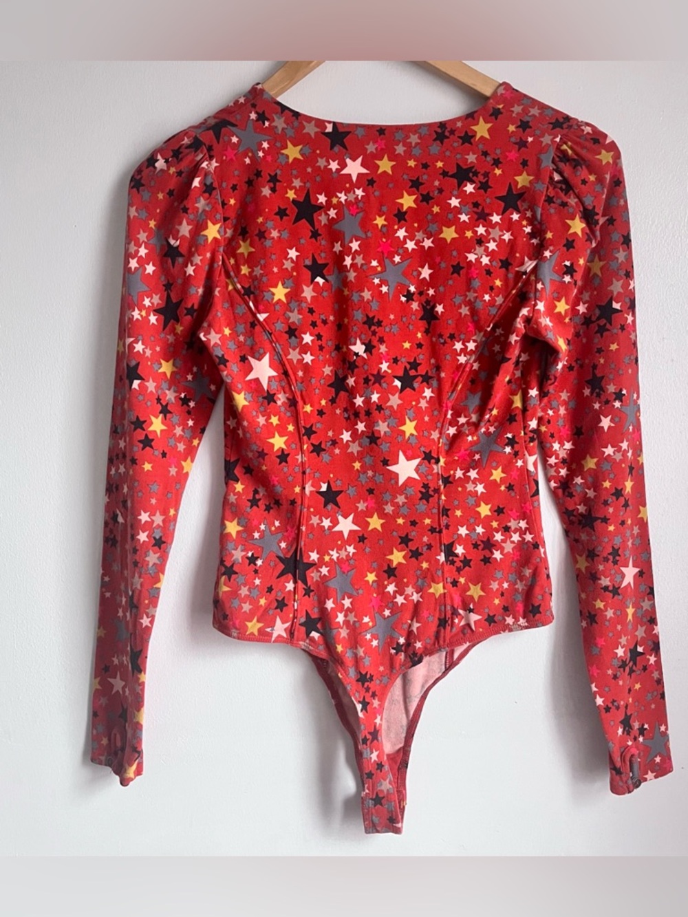 FREE PEOPLE Girls Like Us Red Star Bodysuit - Picture 6 of 10